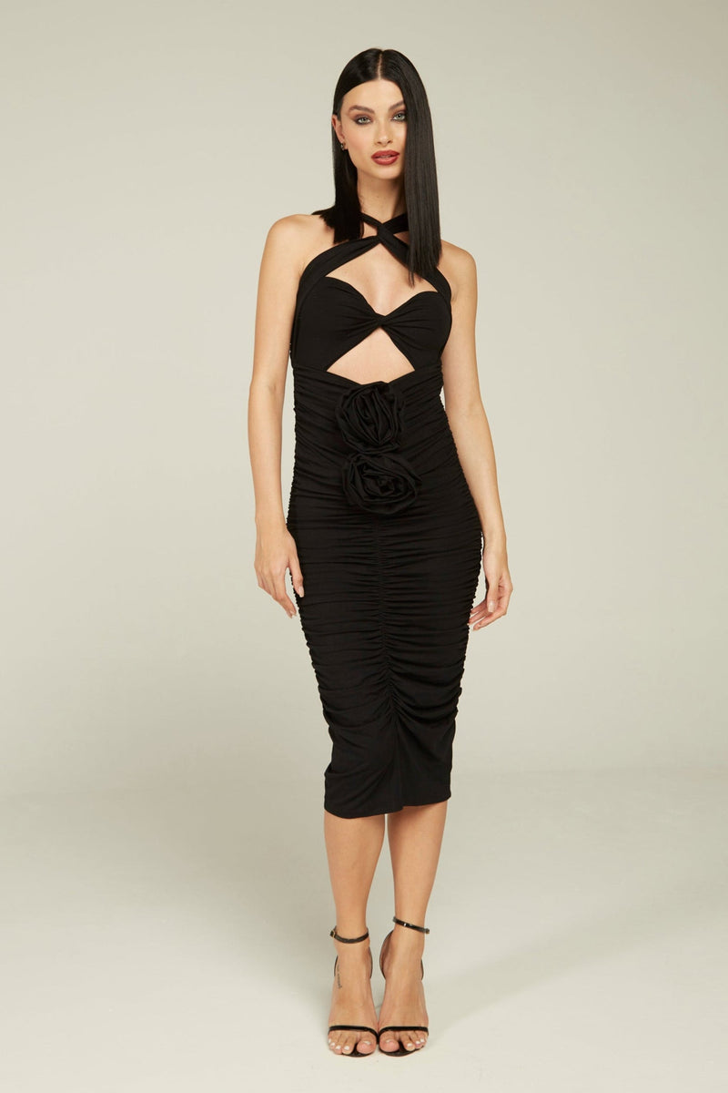 Vestido Midi "Athena" Preto