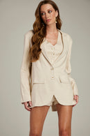 Blazer de Alfaiataria em Linho "French Riviera"