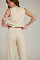 Calça de Alfaiataria em Linho "French Riviera"