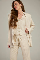 Blazer de Alfaiataria em Linho "French Riviera"