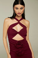 Vestido Midi "Athena" Vinho