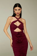 Vestido Midi "Athena" Vinho