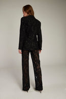 Blazer de Alfaiataria Acinturado em Renda "Angelina"