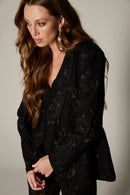 Blazer de Alfaiataria Acinturado em Renda "Angelina"