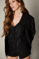 Shorts de Alfaiataria em Renda "Angelina"