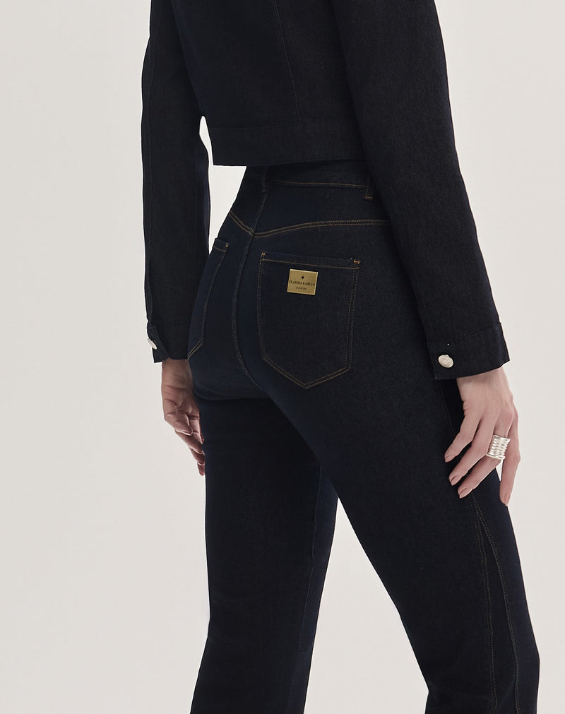 Calça Jeans Flare Escura