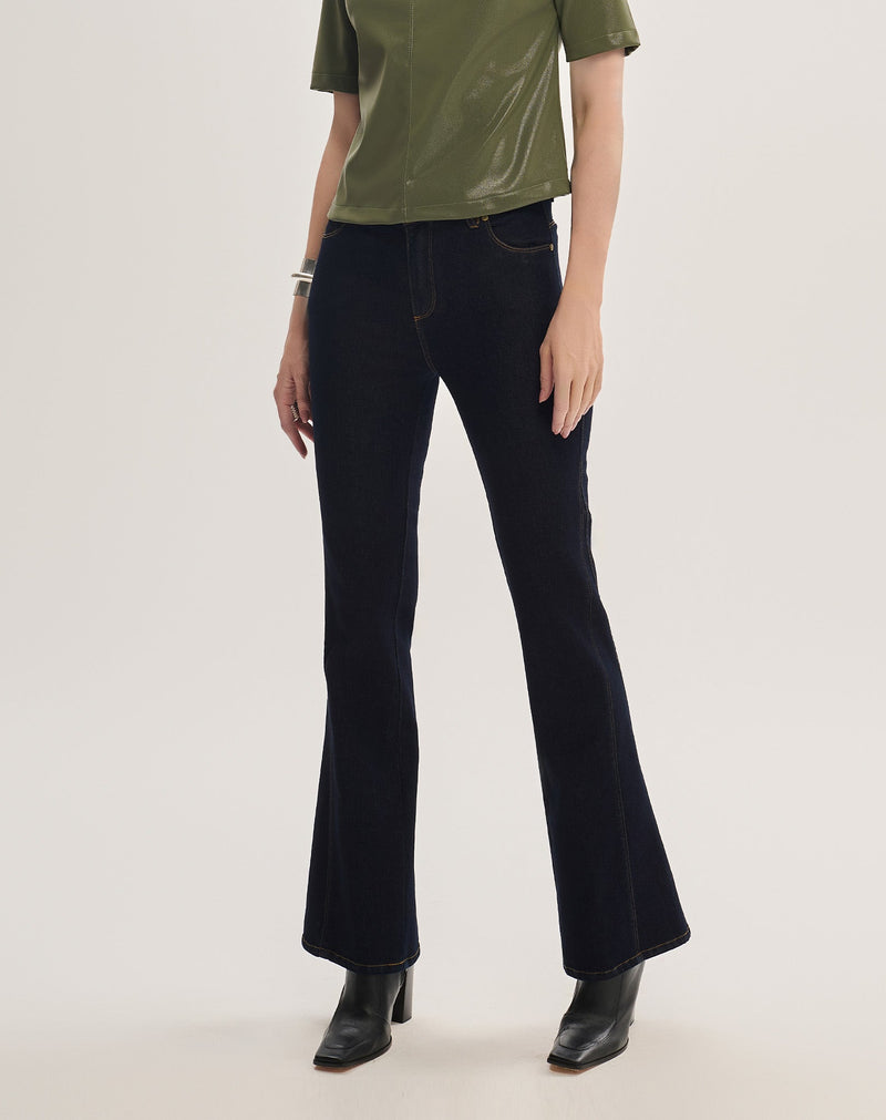 Calça Jeans Flare Escura