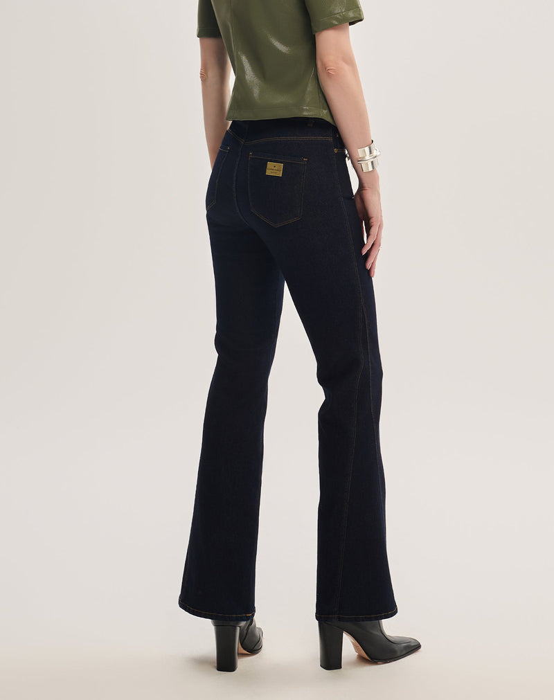 Calça Jeans Flare Escura