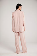 Blazer de Alfaiataria Risca de Giz "Tea Rose"