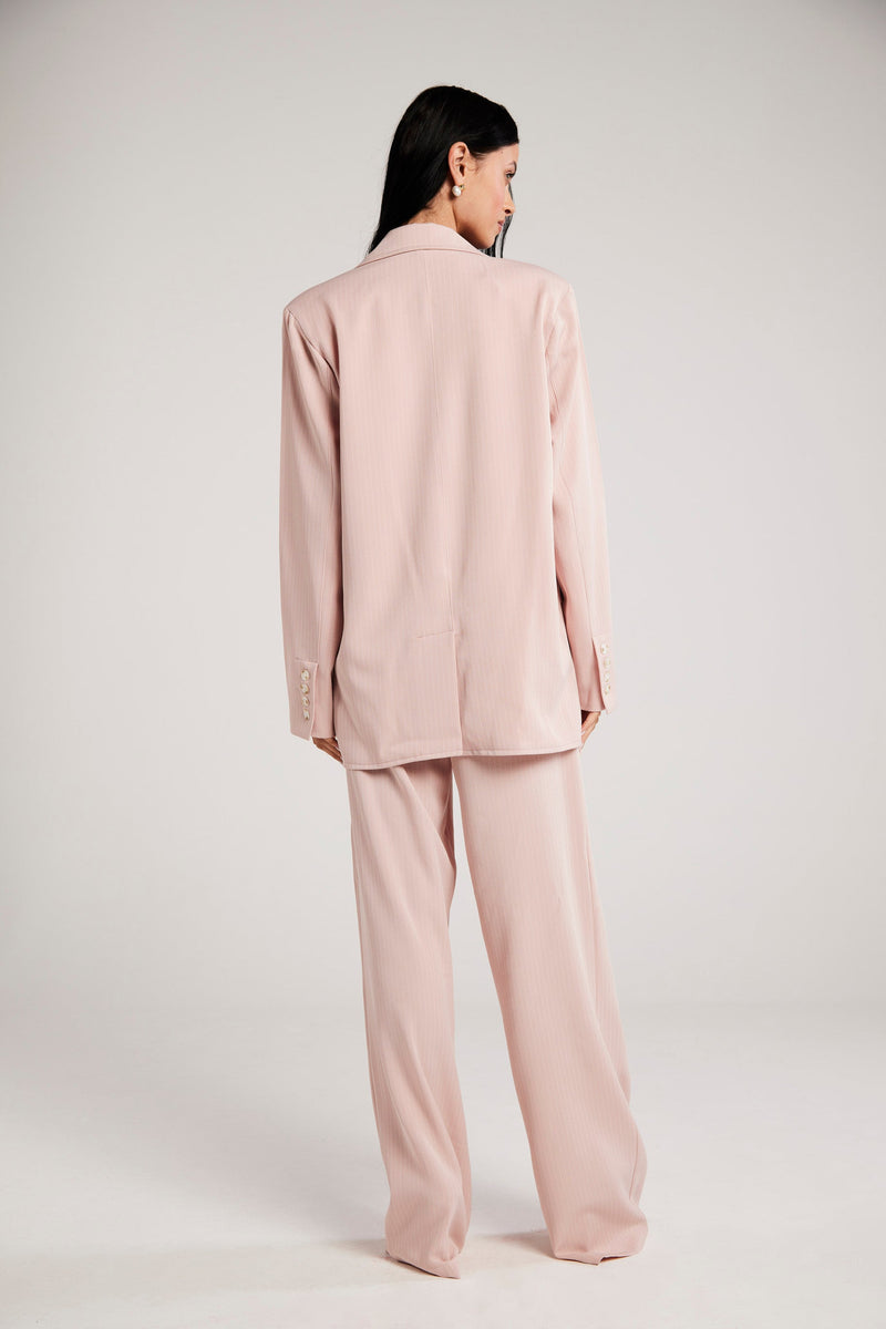 Calça de Alfaiataria Risca de Giz "Tea Rose"