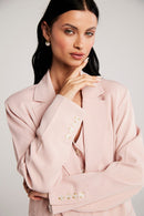 Blazer de Alfaiataria Risca de Giz "Tea Rose"