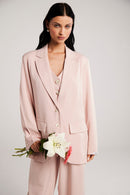 Blazer de Alfaiataria Risca de Giz "Tea Rose"