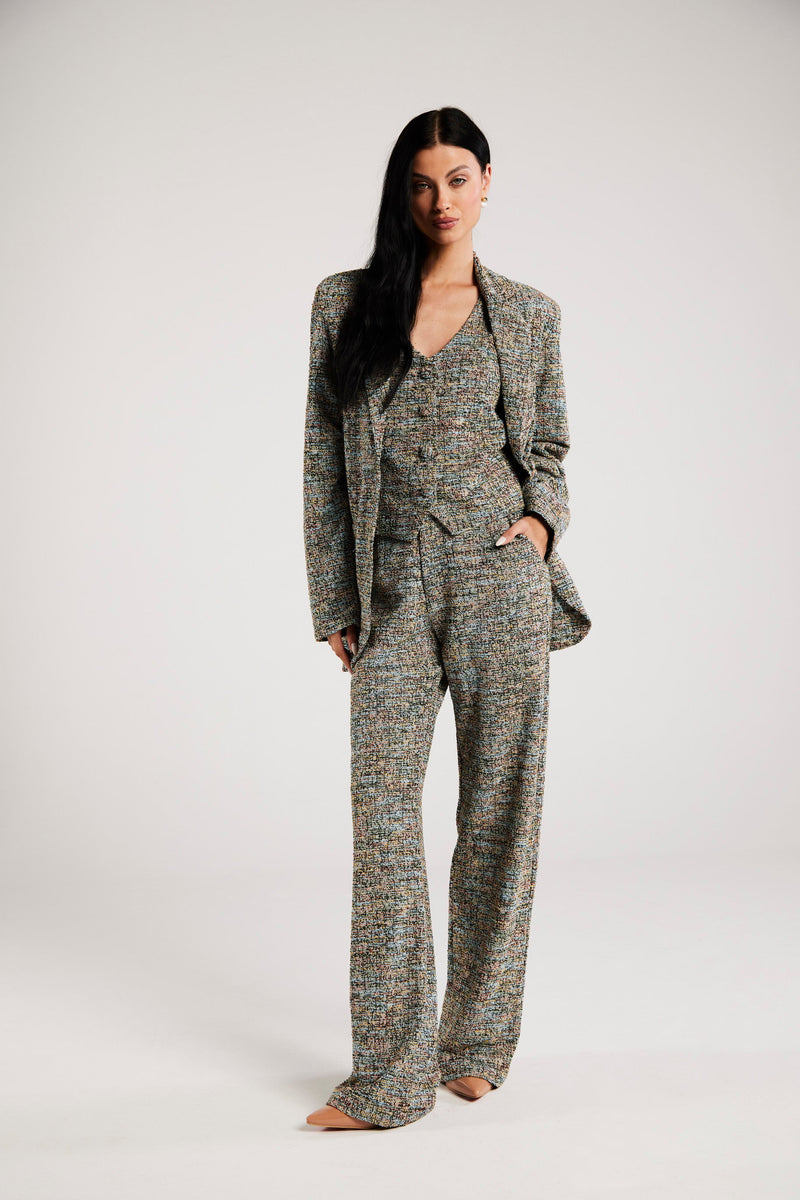 Calça de Alfaiataria em Tweed "Pompéia"