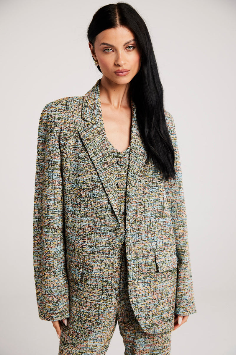 Blazer de Alfaiataria em Tweed "Pompéia"