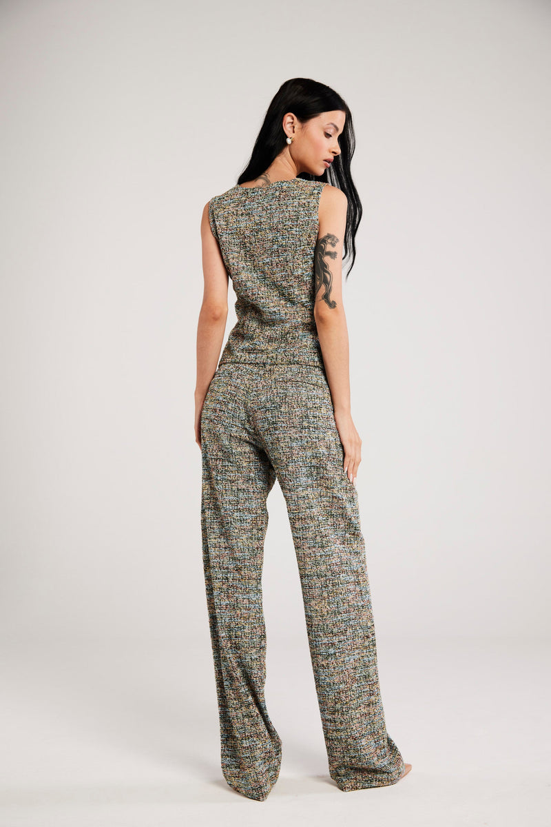 Calça de Alfaiataria em Tweed "Pompéia"