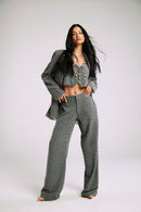 Calça de Alfaiataria em Tweed "Céleste"