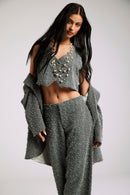 Calça de Alfaiataria em Tweed "Céleste"