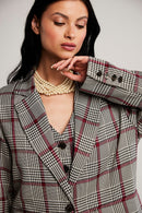 Blazer de Alfaiataria Xadrez "Colette"