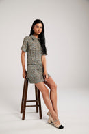 Vestido em Tweed "Pompéia"