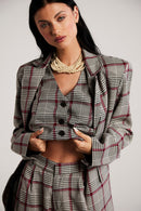 Calça de Alfaiataria Xadrez "Colette"