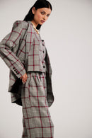 Calça de Alfaiataria Xadrez "Colette"