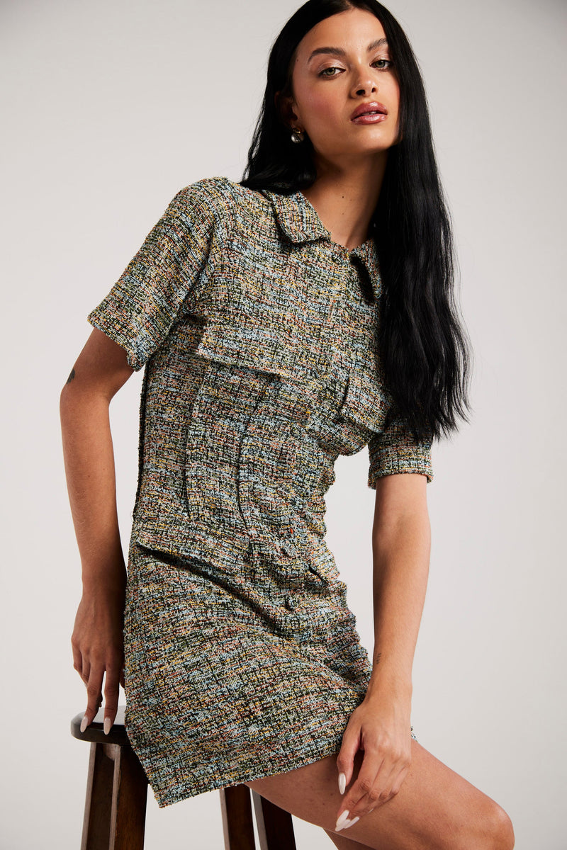 Vestido em Tweed "Pompéia"